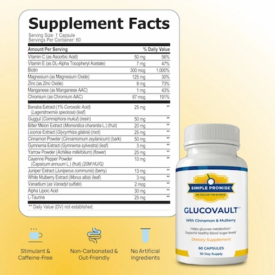 GlucoVault supplement facts